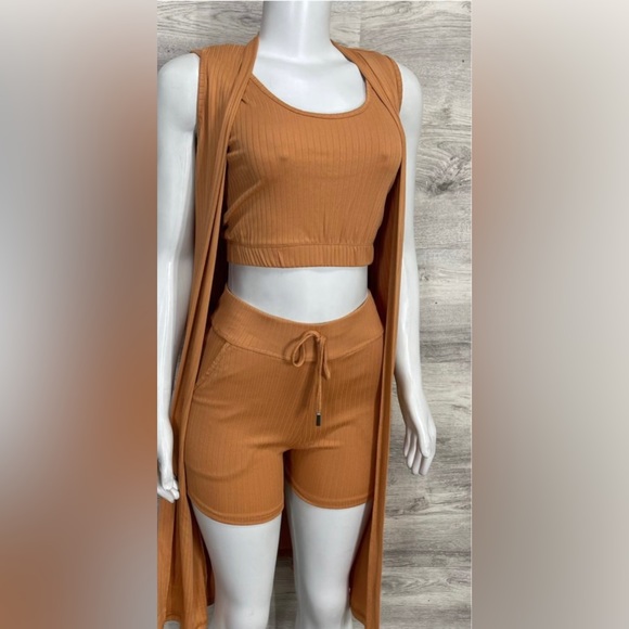 3 pc sleeveless cardigan set - Picture 10 of 11